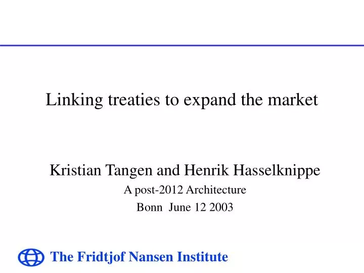 linking treaties to expand the market