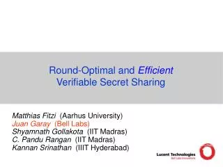 Round-Optimal and Efficient Verifiable Secret Sharing