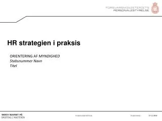 hr strategien i praksis