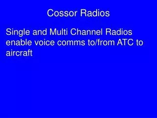 Cossor Radios