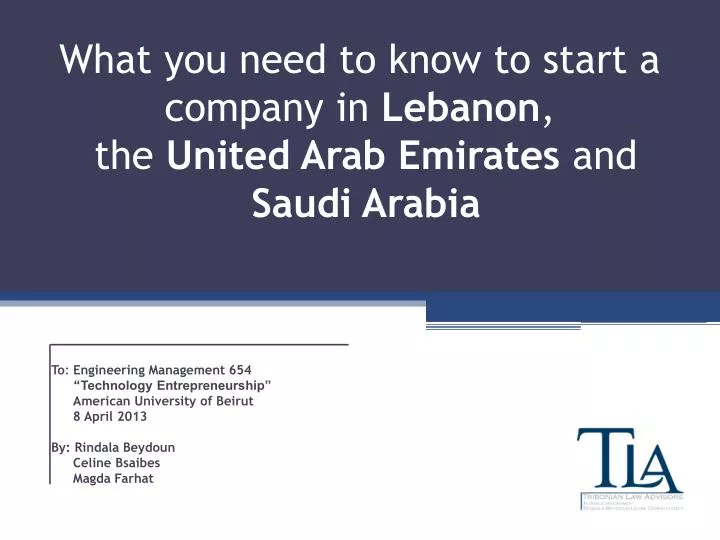 what you need to know to start a company in lebanon the united arab emirates and saudi arabia