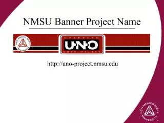 NMSU Banner Project Name