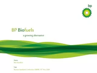 BP Bio fuels