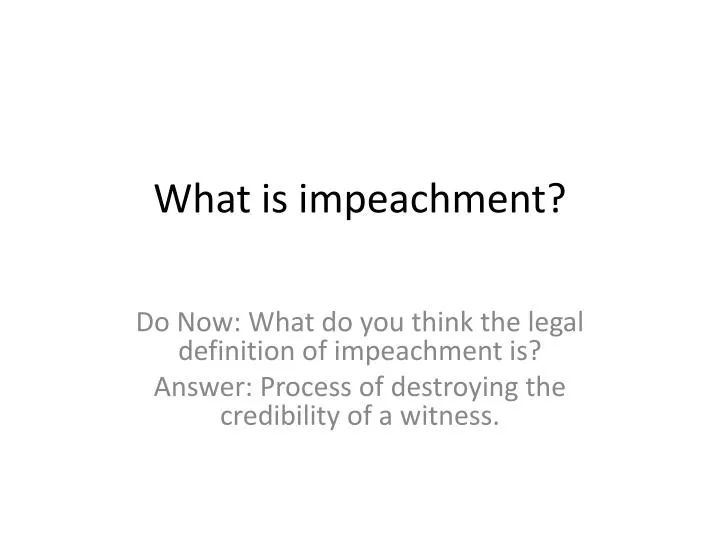 what is impeachment