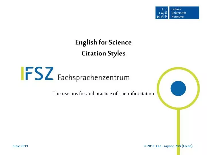 english for science citation styles