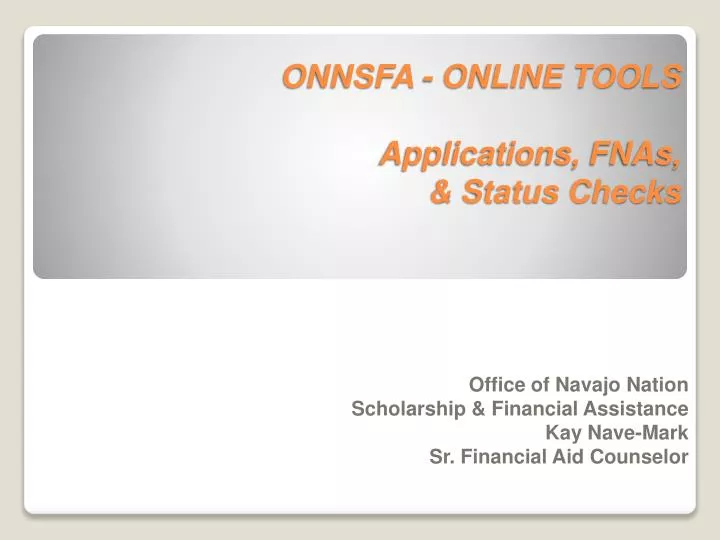 onnsfa online tools applications fnas status checks