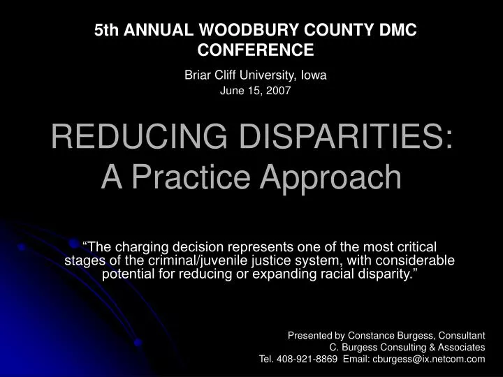 reducing disparities a practice approach