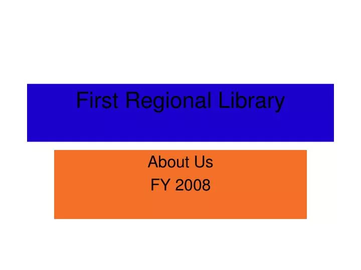 first regional library
