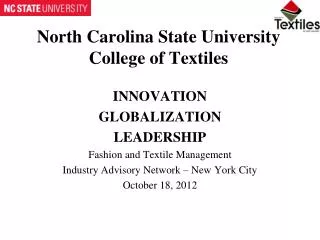 North Carolina State University College of Textiles