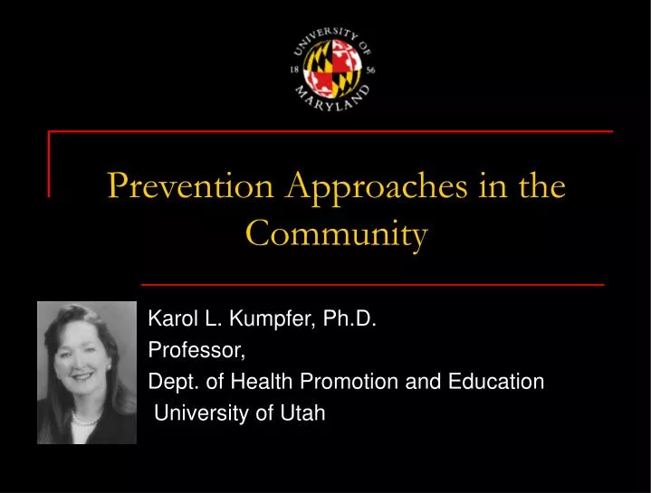 prevention approaches in the community