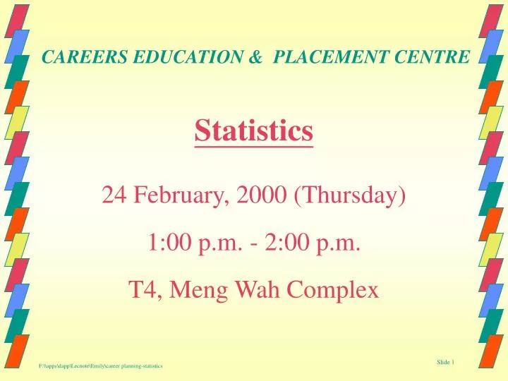 statistics 24 february 2000 thursday 1 00 p m 2 00 p m t4 meng wah complex