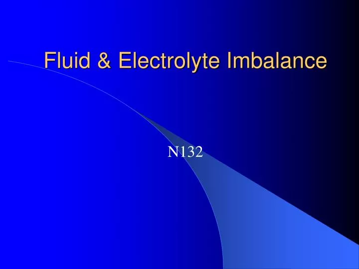 fluid electrolyte imbalance