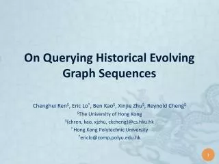 On Querying Historical Evolving Graph Sequences