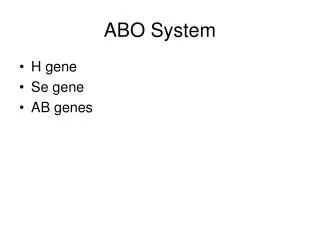 ABO System