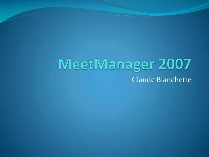meetmanager 2007