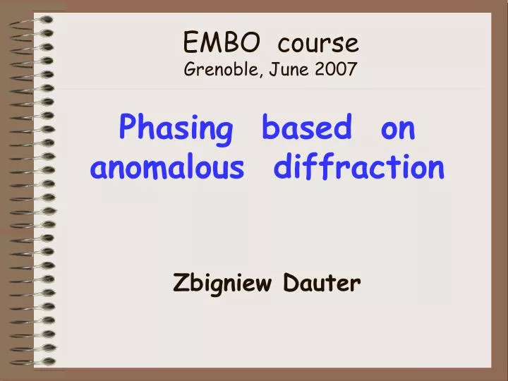 embo course grenoble june 2007