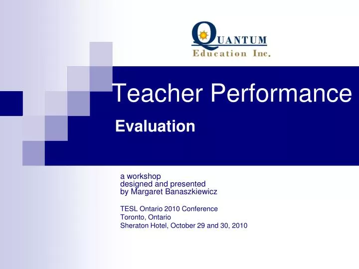 teacher performance evaluation