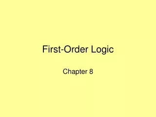 First-Order Logic