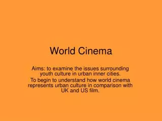 World Cinema