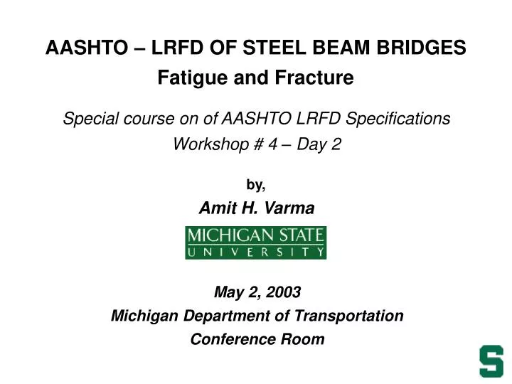 aashto lrfd of steel beam bridges fatigue and fracture