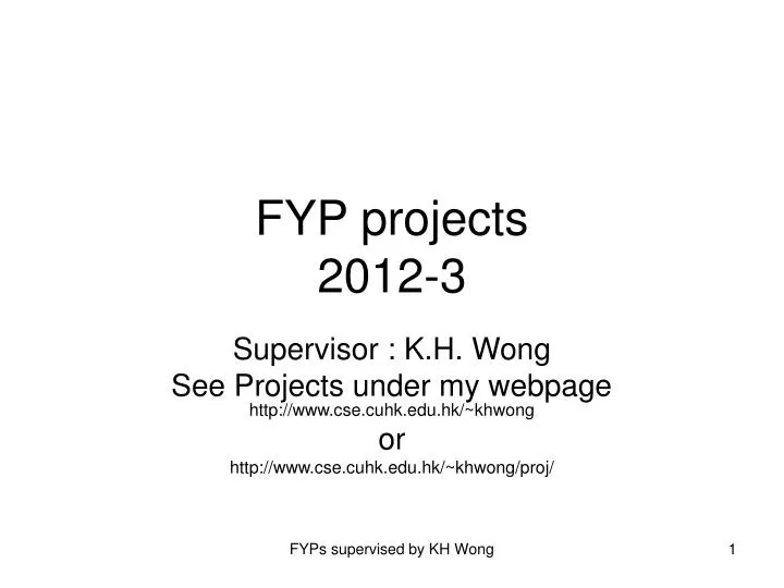 fyp projects 2012 3