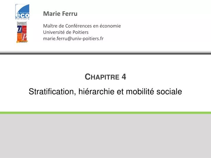 chapitre 4 stratification hi rarchie et mobilit sociale