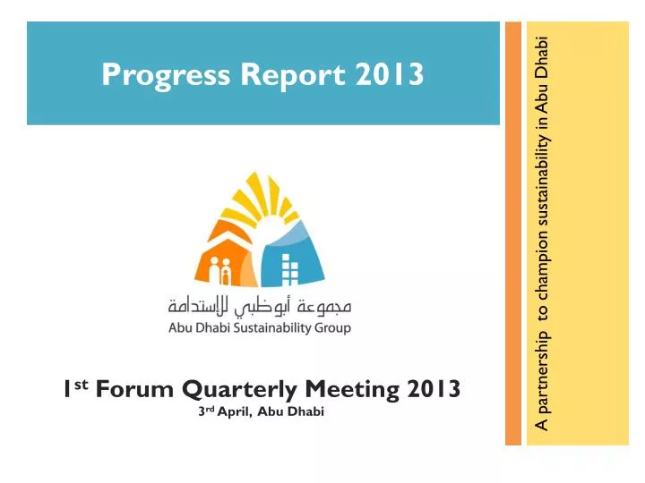 progress report 2013