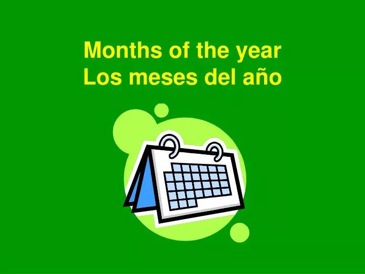 months of the year los meses del a o
