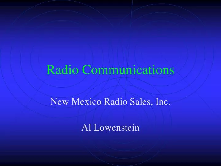 radio communications