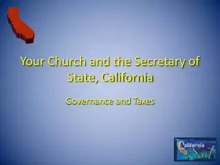 Your Church and the Secretary of State, California