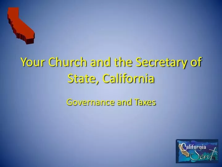 your church and the secretary of state california