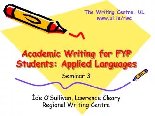 Academic Writing for FYP Students: Applied Languages