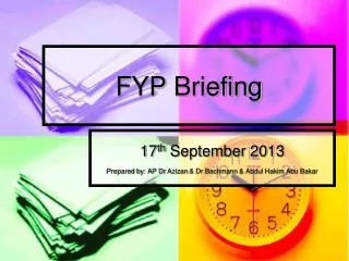 FYP Briefing