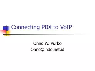 Connecting PBX to VoIP