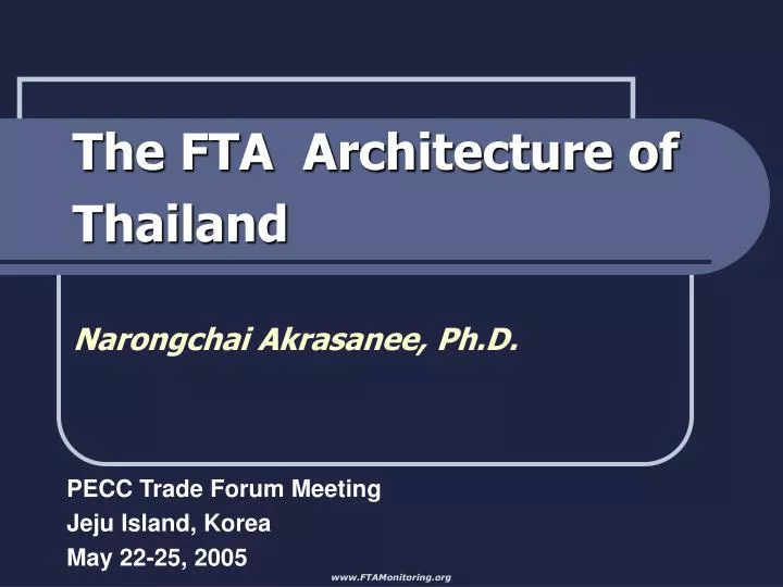 the fta architecture of thailand
