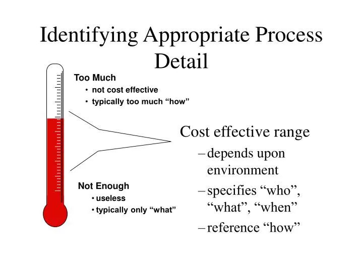 identifying appropriate process detail