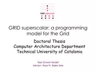 GRID superscalar: a programming model for the Grid