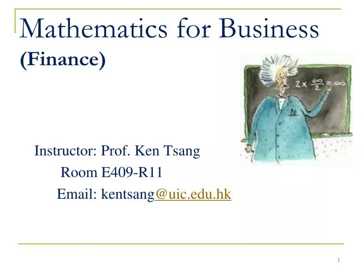 mathematics for business finance