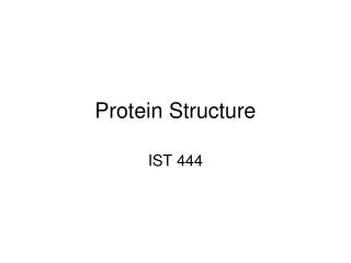 Protein Structure