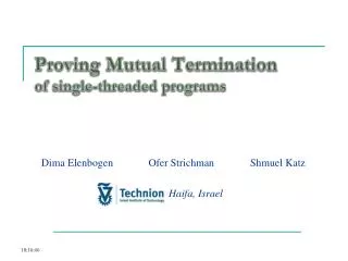 Proving Mutual Termination of single-threaded programs