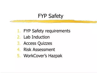 FYP Safety