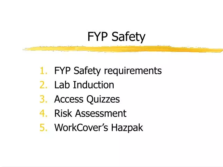 fyp safety
