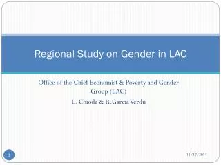 Regional Study on Gender in LAC