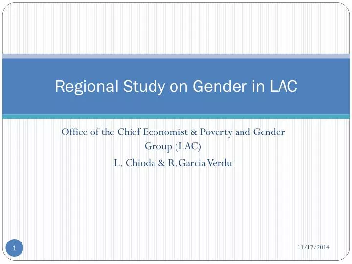 regional study on gender in lac