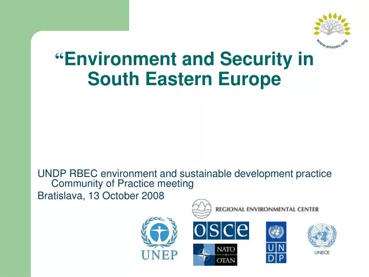 environment and security in south eastern europe