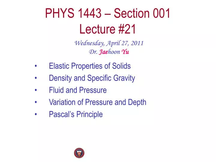 phys 1443 section 001 lecture 21