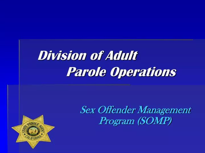 division of adult parole operations