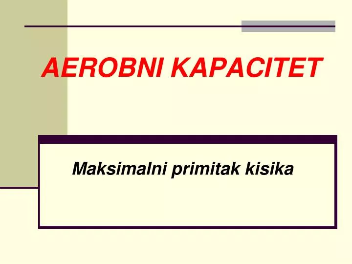 aerobni kapacitet