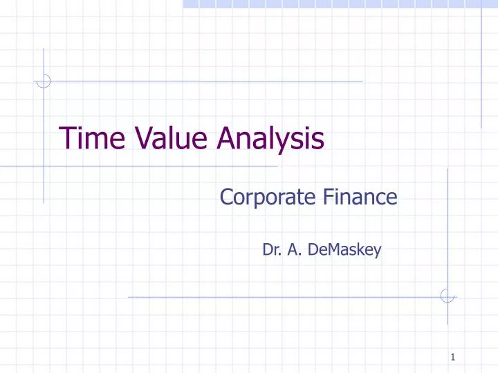 time value analysis