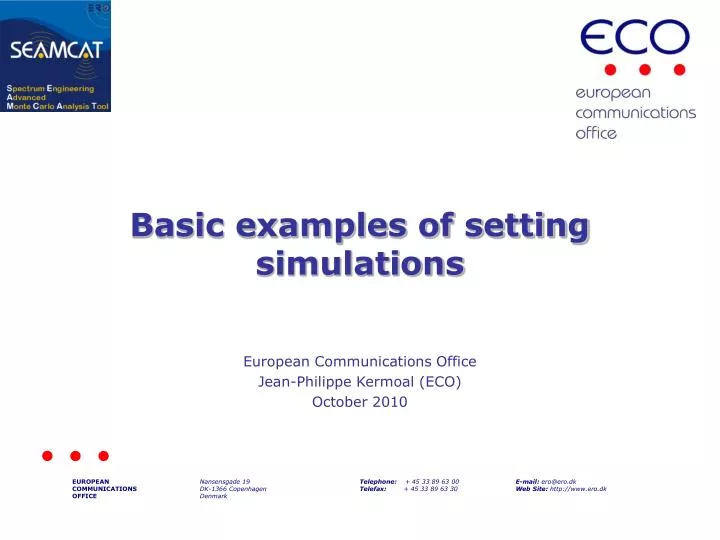 basic examples of setting simulations